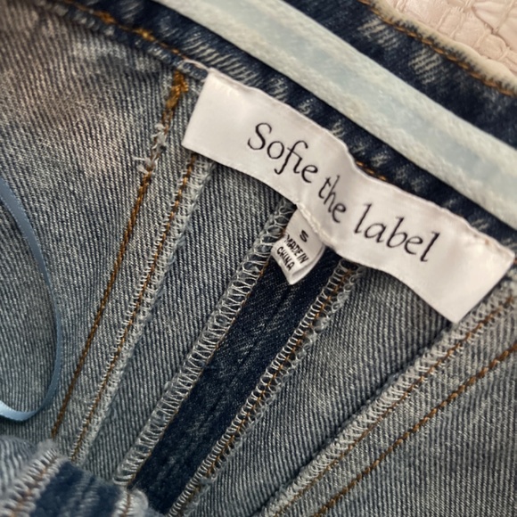 Sofie The Label Acid Washed Denim One Piece Halter Jumpsuit Size Small - Picture 6 of 8